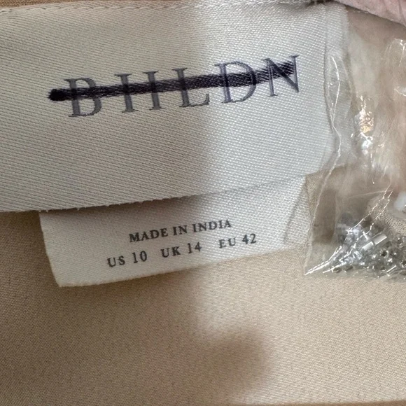 BHLDN Belize Embroidered A-Line Long-Sleeve V-Neck Gown 10 - Picture 16 of 16